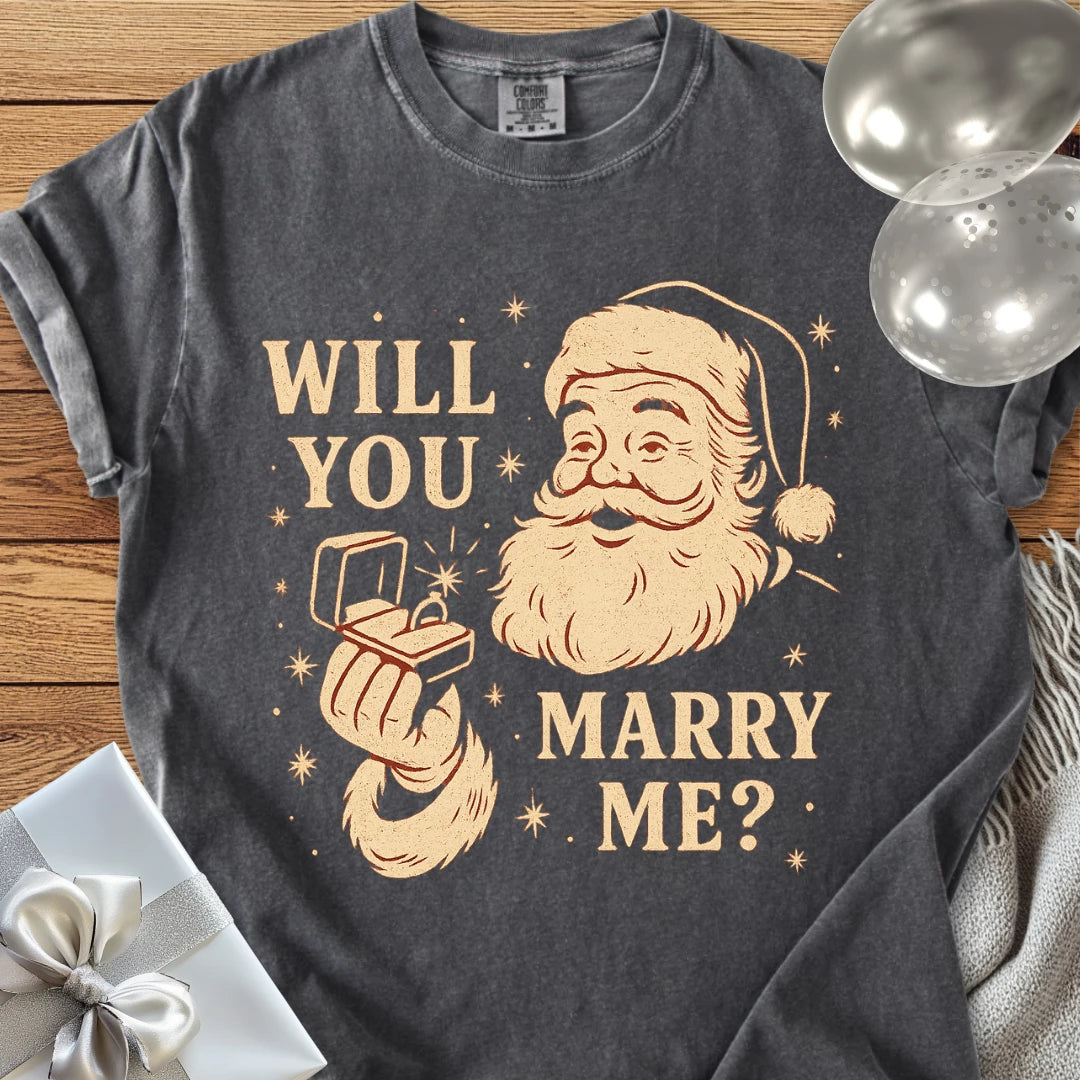 Will You Marry Me? - Premium Christmas Proposal T-Shirt