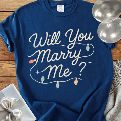 Will You Marry Me? - Premium Christmas Proposal T-Shirt