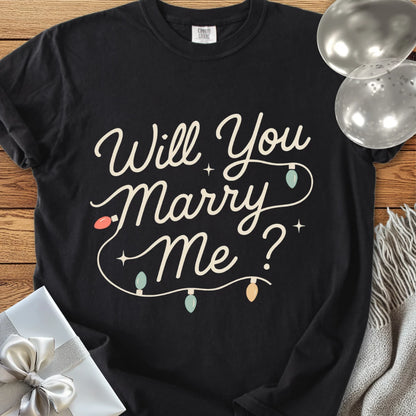 Will You Marry Me? - Premium Christmas Proposal T-Shirt
