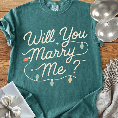 Will You Marry Me? - Premium Christmas Proposal T-Shirt