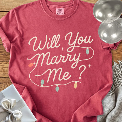 Will You Marry Me? - Premium Christmas Proposal T-Shirt