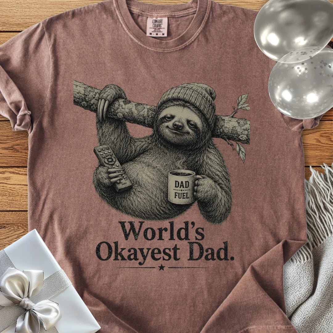 World’s Okayest Dad - Premium Parenting T-Shirt