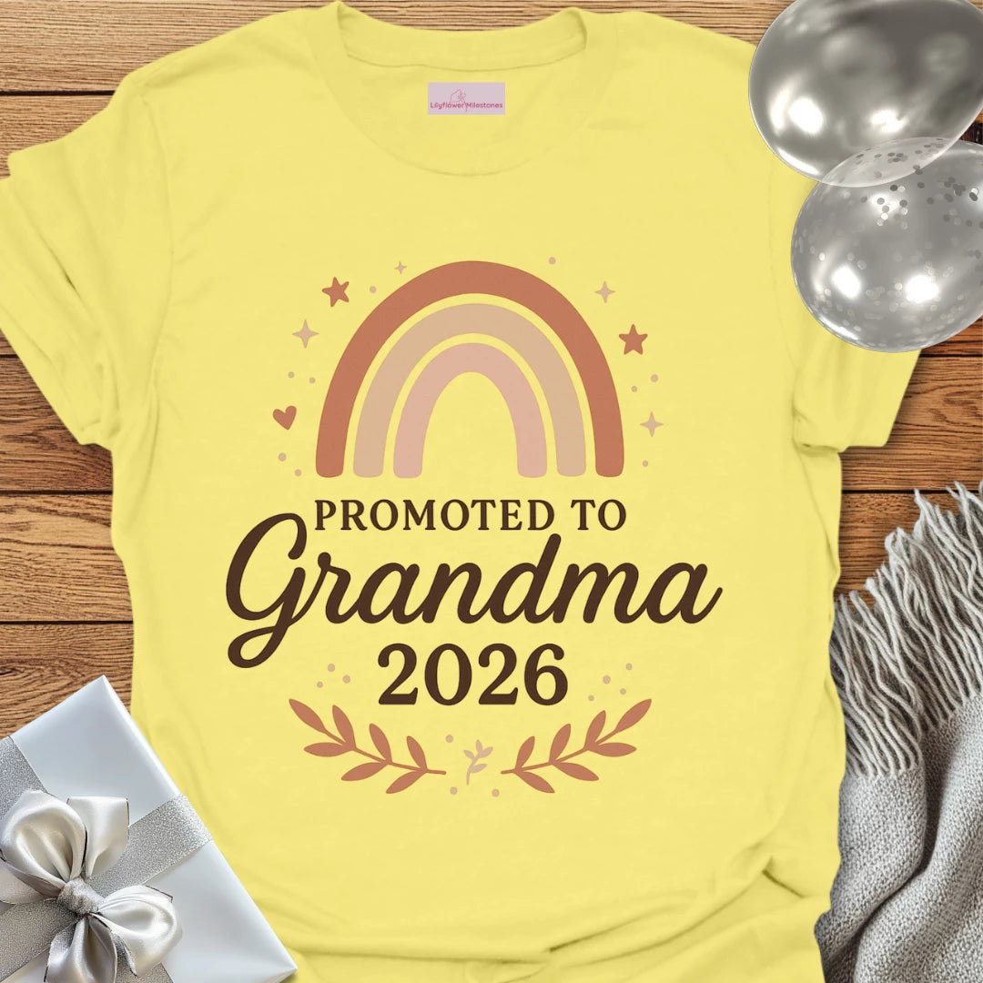 Promoted to Grandma 2026 T-Shirt