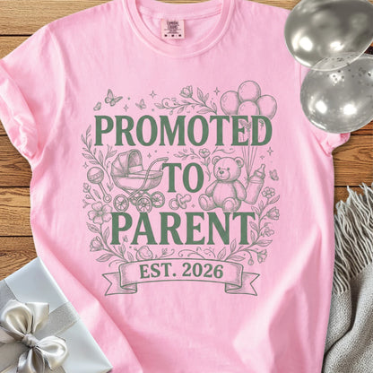Promoted to Parent, Est. 2026 - Premium New Baby T-Shirt