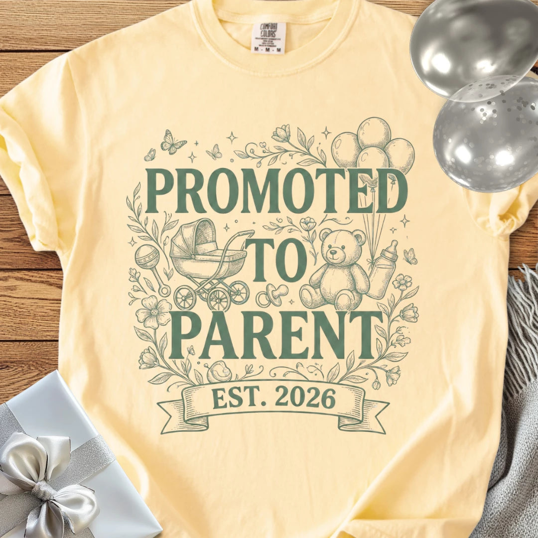 Promoted to Parent, Est. 2026 - Premium New Baby T-Shirt