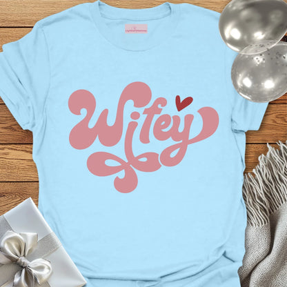 Retro Wifey - Wedding T-Shirt