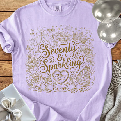 Seventy & Sparkling, Est. 1956 - Premium 70th Birthday T-Shirt