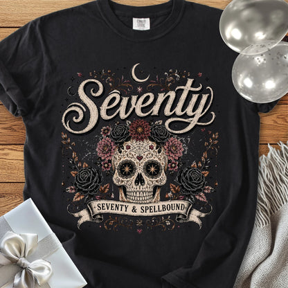 Seventy & Spellbound - Premium Halloween 70th Birthday T-Shirt