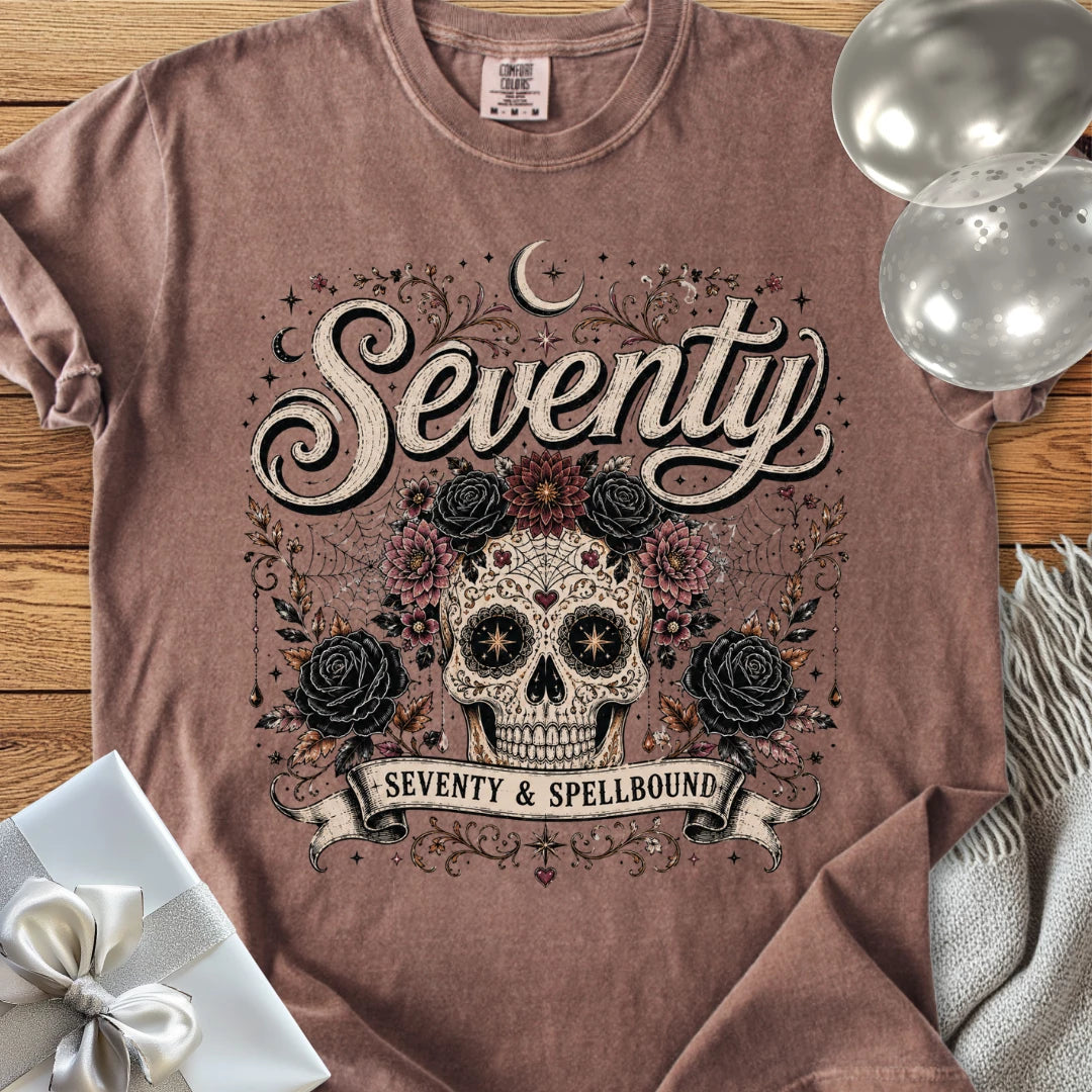 Seventy & Spellbound - Premium Halloween 70th Birthday T-Shirt