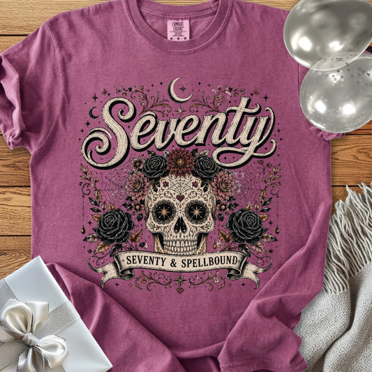 Seventy & Spellbound - Premium Halloween 70th Birthday T-Shirt