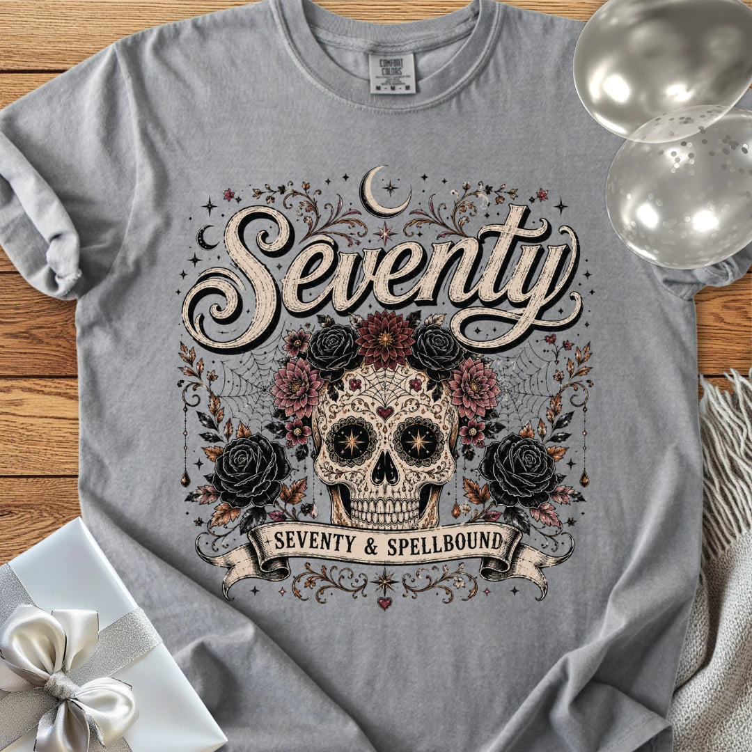 Seventy & Spellbound - Premium Halloween 70th Birthday T-Shirt