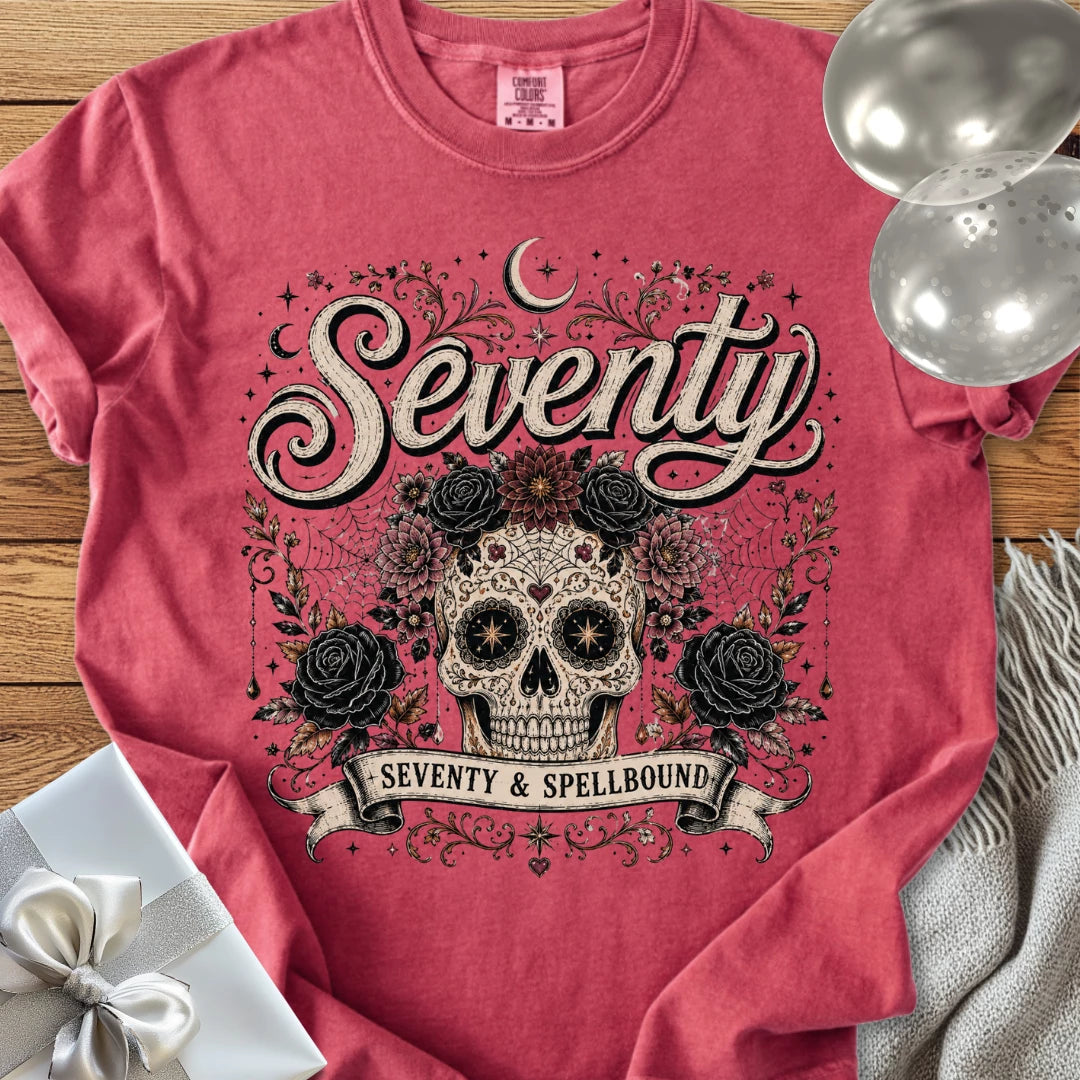 Seventy & Spellbound - Premium Halloween 70th Birthday T-Shirt
