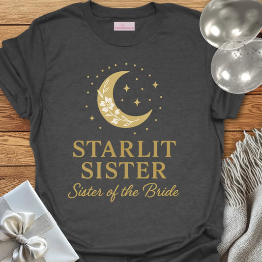 Sister of the Bride, Starlit Sister Wedding T-Shirt