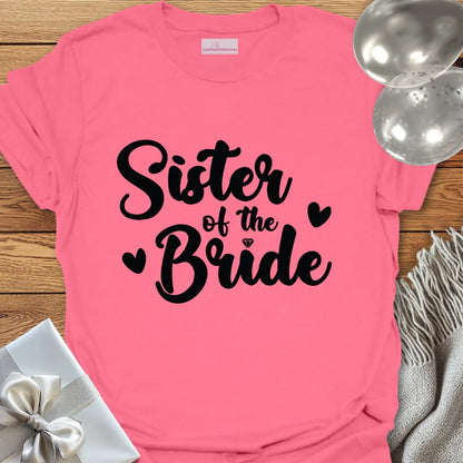 Sister of the Bride T-Shirt (hearts)