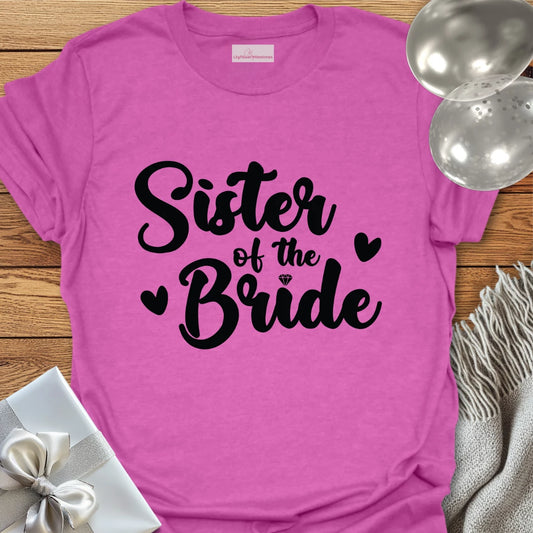 Sister of the Bride T-Shirt (hearts)