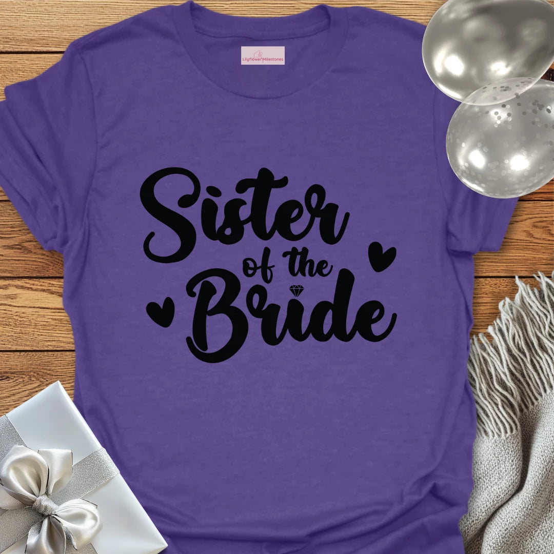 Sister of the Bride T-Shirt (hearts)