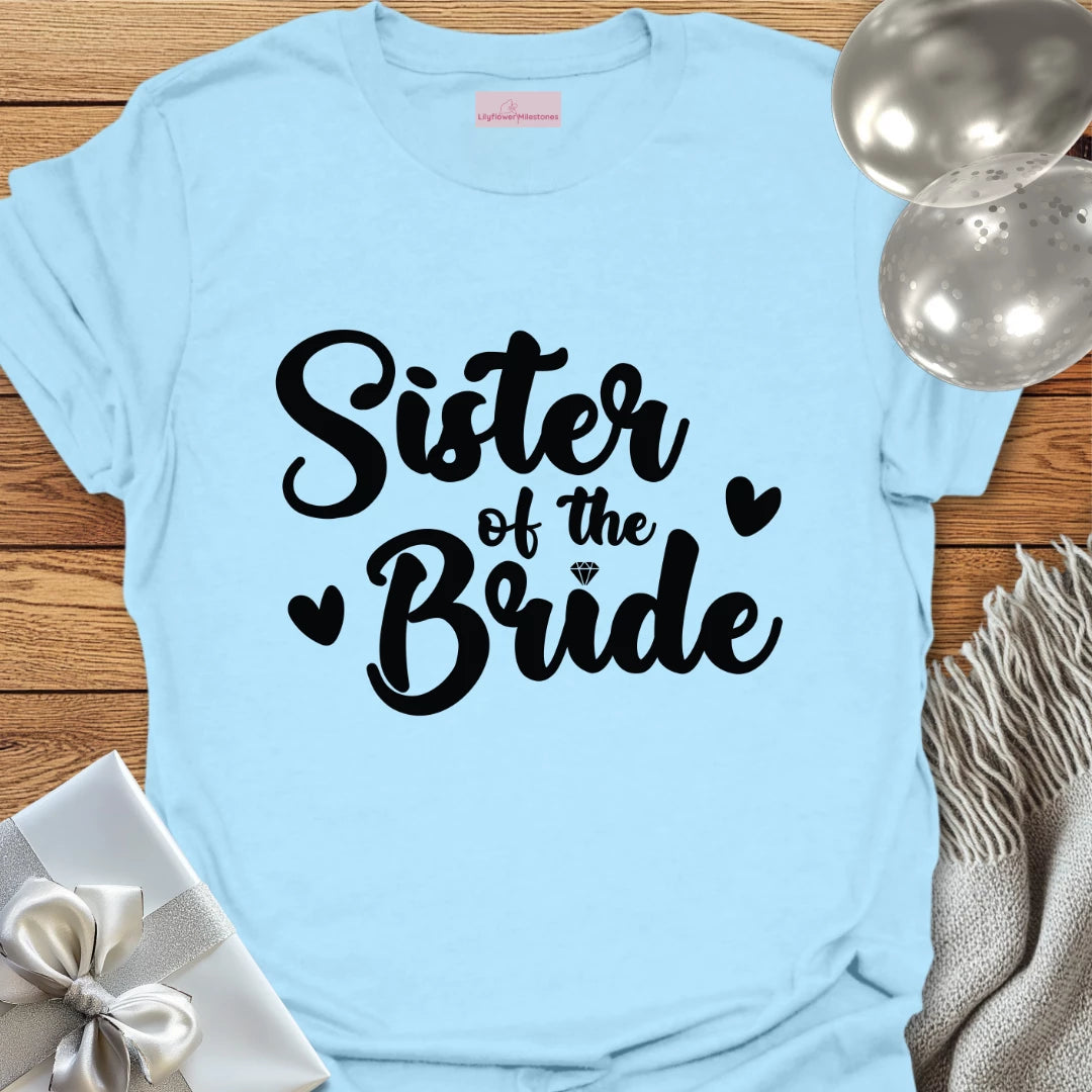 Sister of the Bride T-Shirt (hearts)
