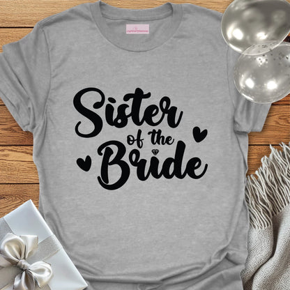 Sister of the Bride T-Shirt (hearts)