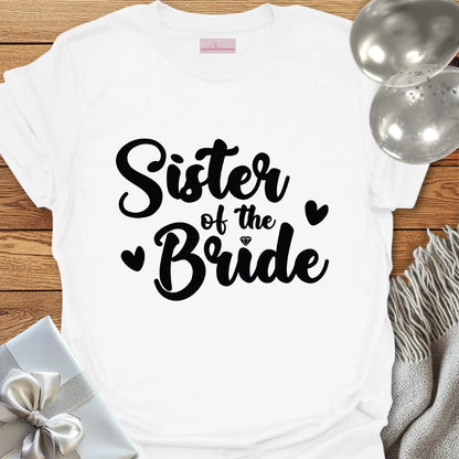 Sister of the Bride T-Shirt (hearts)