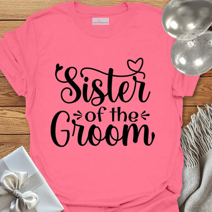 Sister of the Groom T-Shirt (heart)