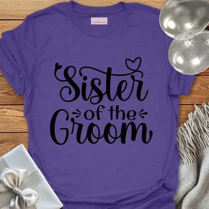 Sister of the Groom T-Shirt (heart)