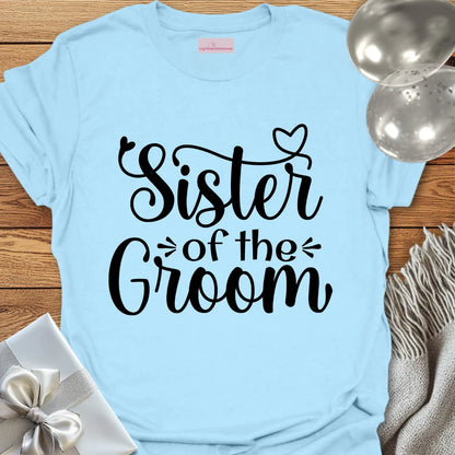 Sister of the Groom T-Shirt (heart)