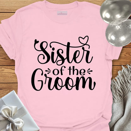 Sister of the Groom T-Shirt (heart)