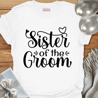 Sister of the Groom T-Shirt (heart)