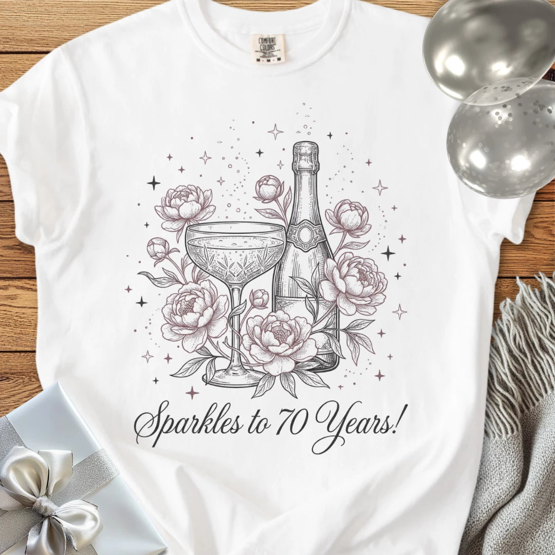 Sparkles to 70 Years - Premium 70th Birthday T-Shirt