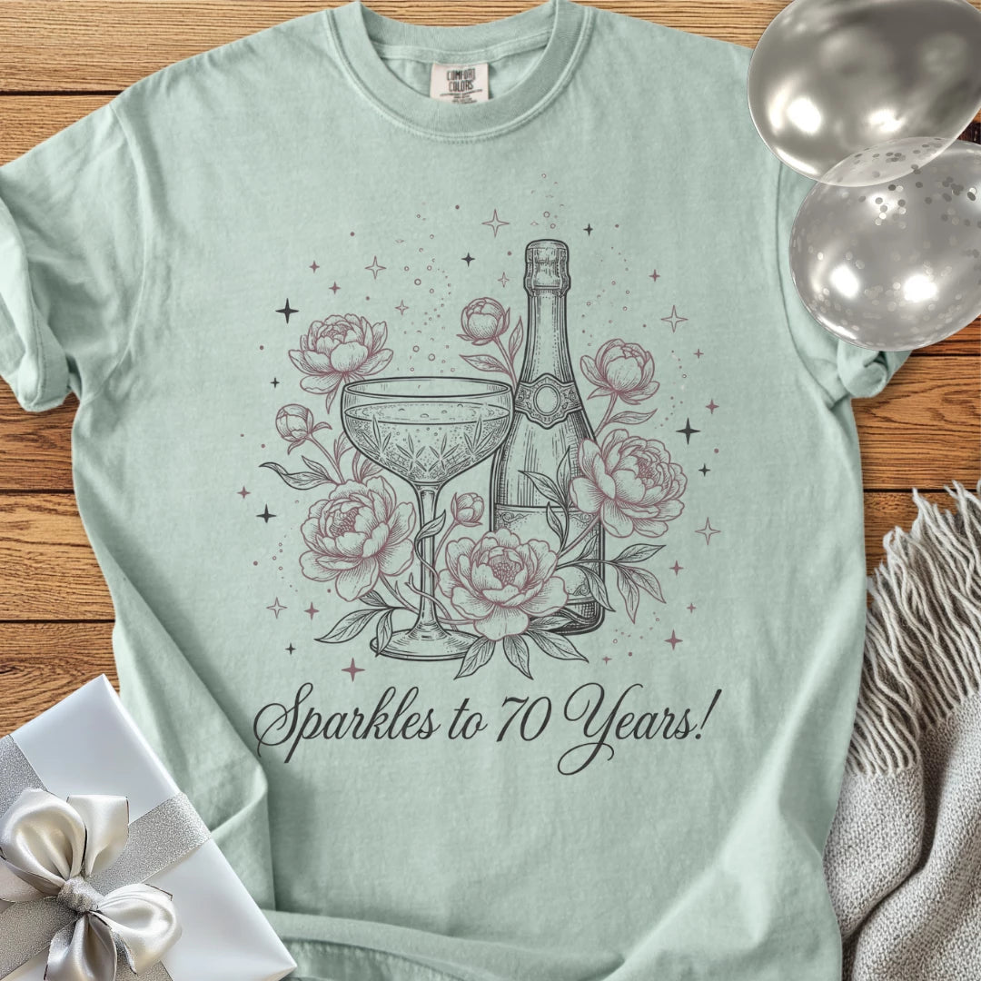 Sparkles to 70 Years - Premium 70th Birthday T-Shirt