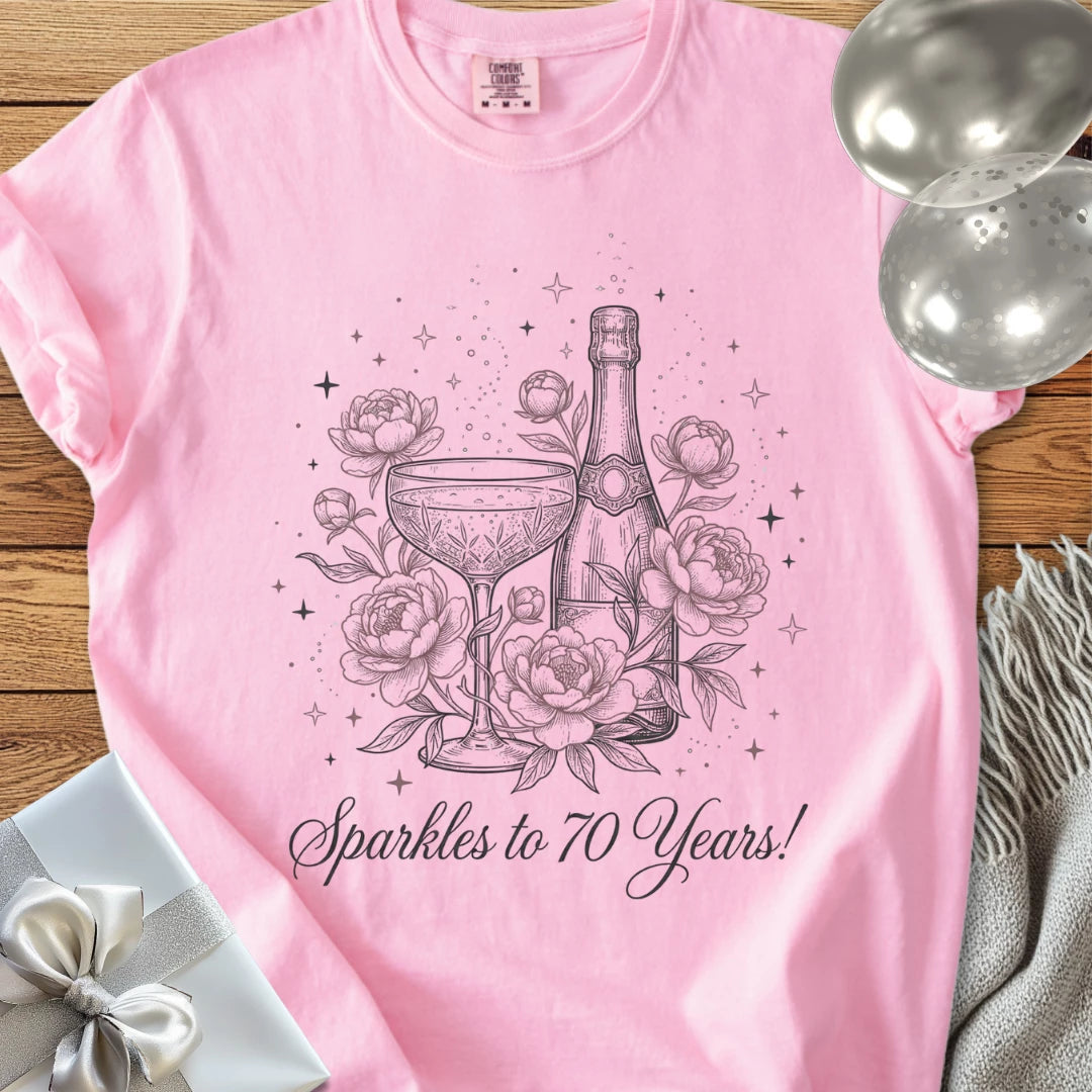 Sparkles to 70 Years - Premium 70th Birthday T-Shirt