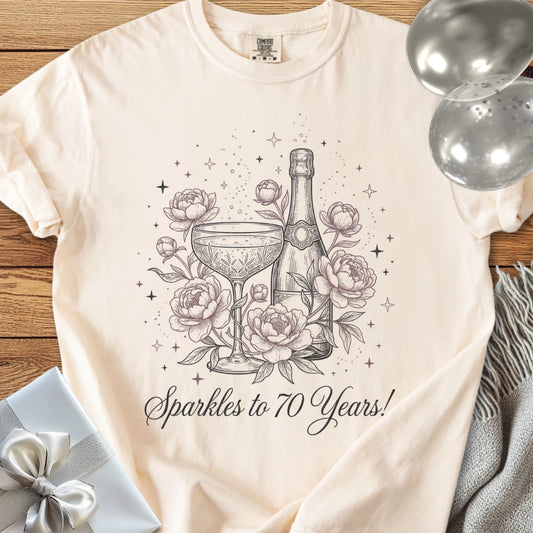 Sparkles to 70 Years - Premium 70th Birthday T-Shirt