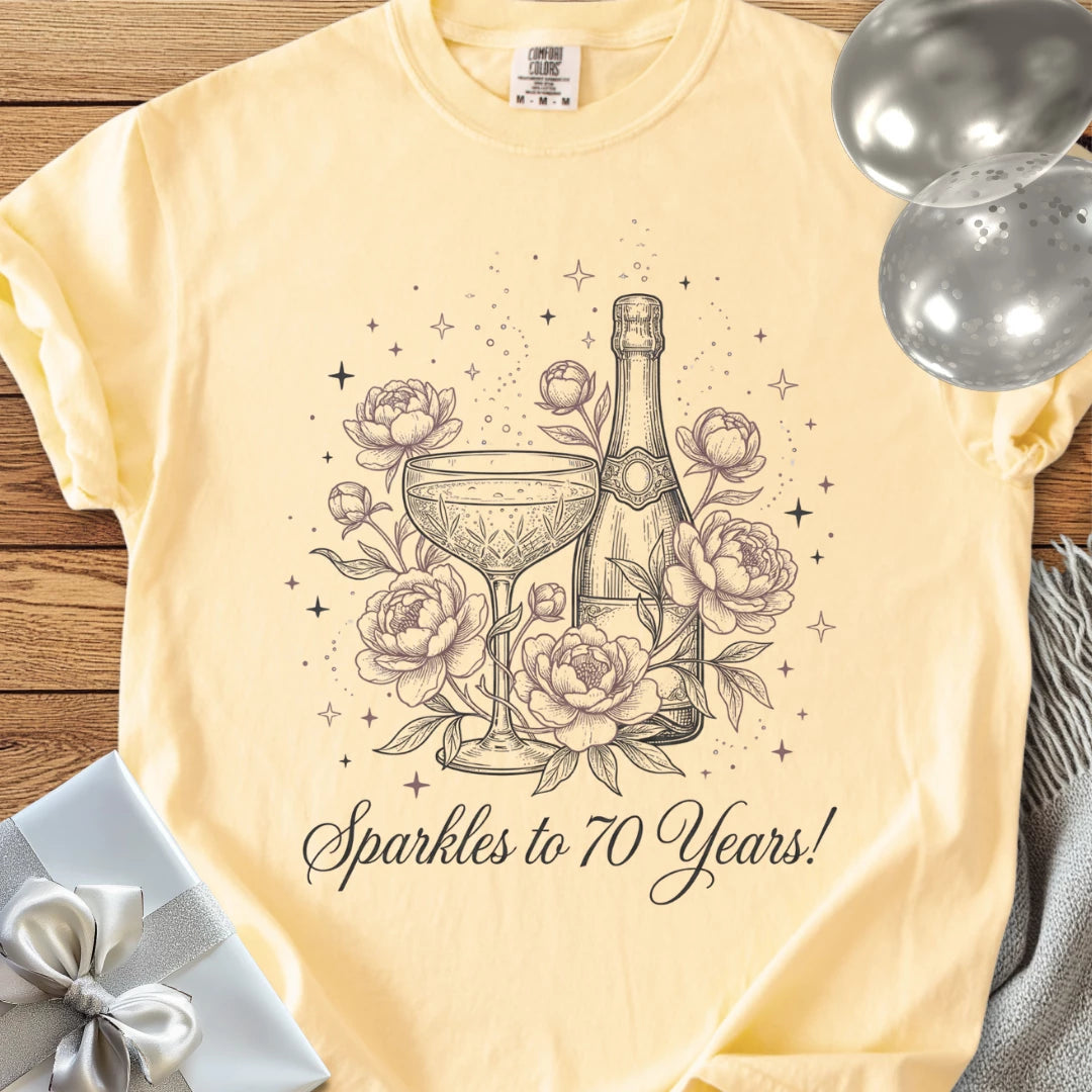Sparkles to 70 Years - Premium 70th Birthday T-Shirt