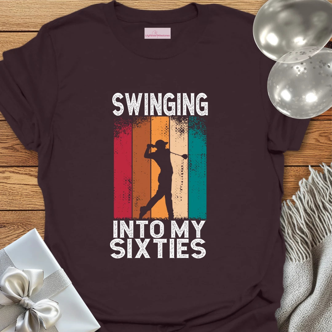 Swinging into my Sixties (Golf) - 60th Birthday T-Shirt