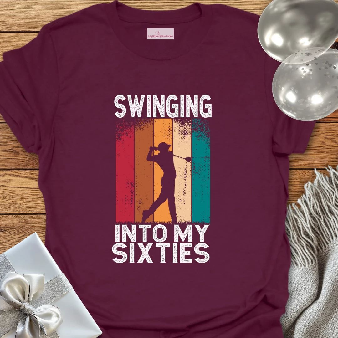 Swinging into my Sixties (Golf) - 60th Birthday T-Shirt