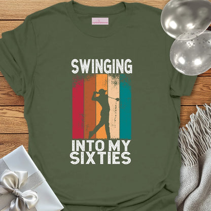Swinging into my Sixties (Golf) - 60th Birthday T-Shirt