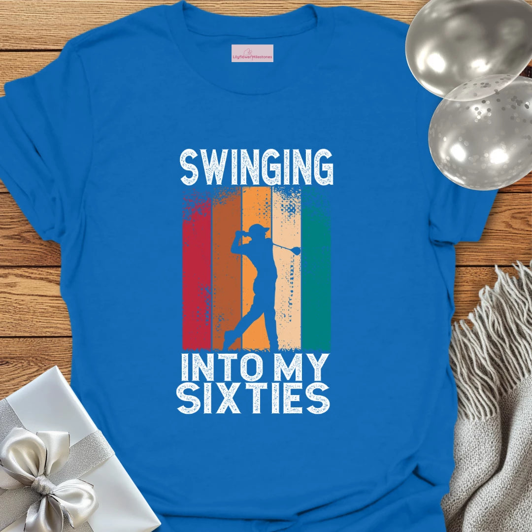 Swinging into my Sixties (Golf) - 60th Birthday T-Shirt