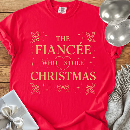 The Fiancee Who Stole Christmas - Premium Wedding T-Shirt