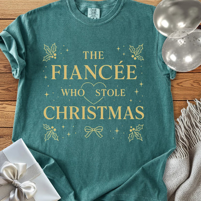 The Fiancee Who Stole Christmas - Premium Wedding T-Shirt