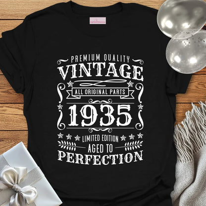 Vintage 1935, Aged to Perfection - 90th Birthday T-Shirt