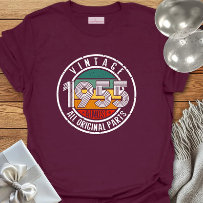Vintage 1955, Almost All Original Parts - 70th Birthday T-Shirt