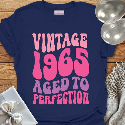 Vintage 1965, Aged to Perfection (Retro) - 60th Birthday T-Shirt
