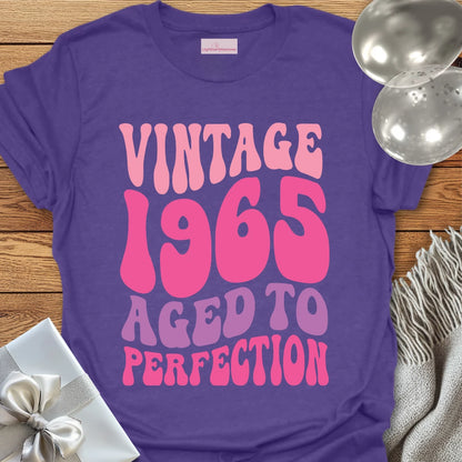 Vintage 1965, Aged to Perfection (Retro) - 60th Birthday T-Shirt
