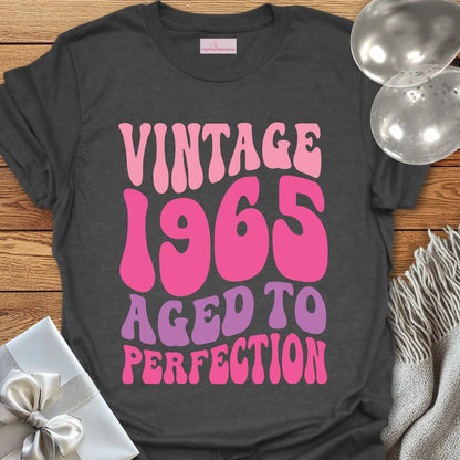 Vintage 1965, Aged to Perfection (Retro) - 60th Birthday T-Shirt