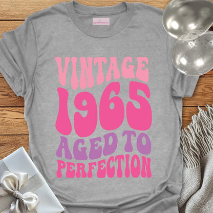 Vintage 1965, Aged to Perfection (Retro) - 60th Birthday T-Shirt