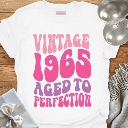 Vintage 1965, Aged to Perfection (Retro) - 60th Birthday T-Shirt