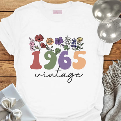 Vintage 1965 (Wildflowers) - 60th Birthday T-Shirt