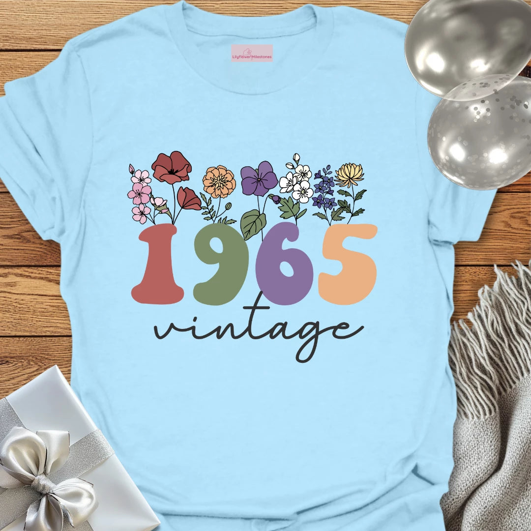 Vintage 1965 (Wildflowers) - 60th Birthday T-Shirt