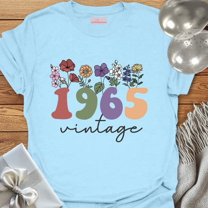 Vintage 1965 (Wildflowers) - 60th Birthday T-Shirt