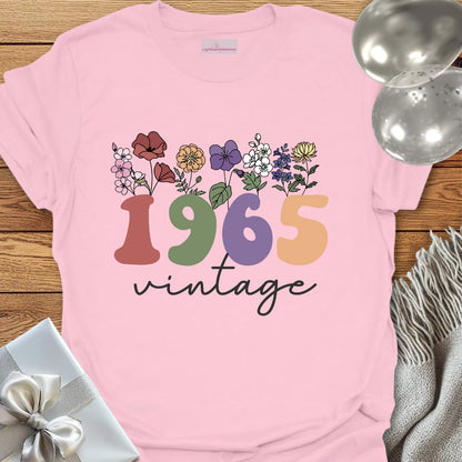 Vintage 1965 (Wildflowers) - 60th Birthday T-Shirt
